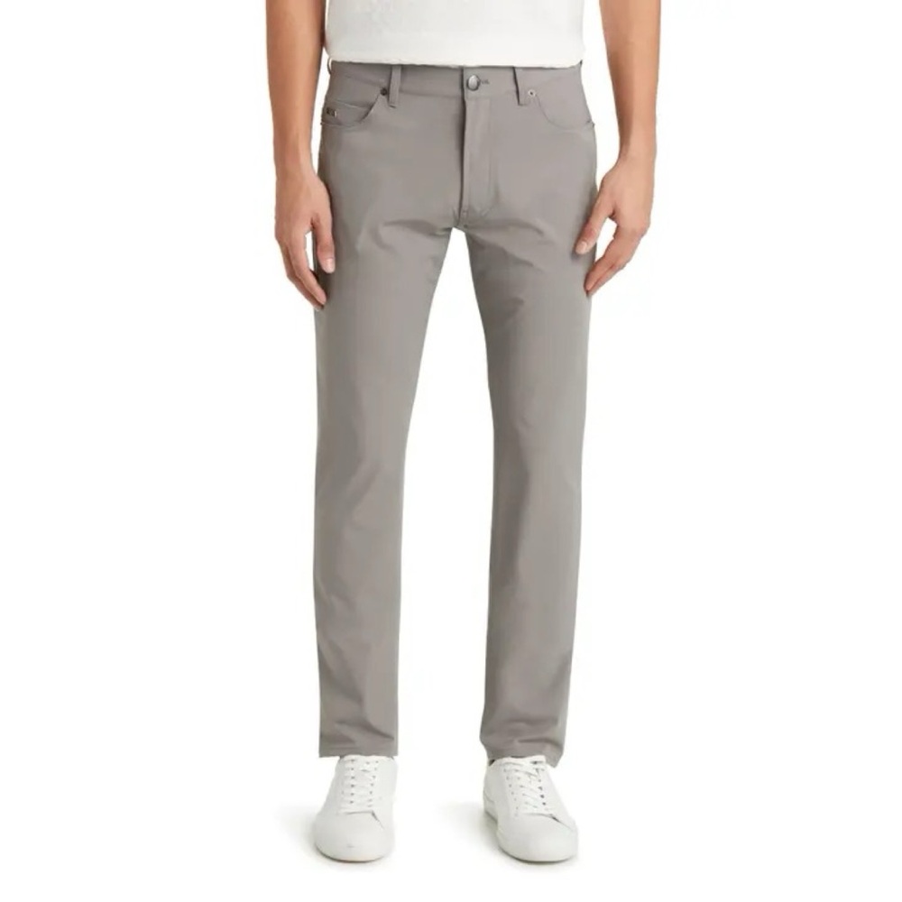 THEORY Haydin Straight Slim Fit Cotton Pants
